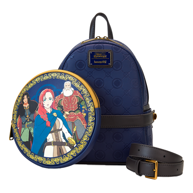 LOUNGEFLY : WARNER BROTHERS - Lord Of The Rings War Of The Rohirrim Mini Backpack With Bum Bag