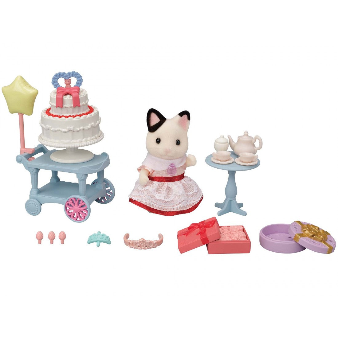 SYLVANIAN FAMILIES - Tuxedo Cat Girl Party Time Playset