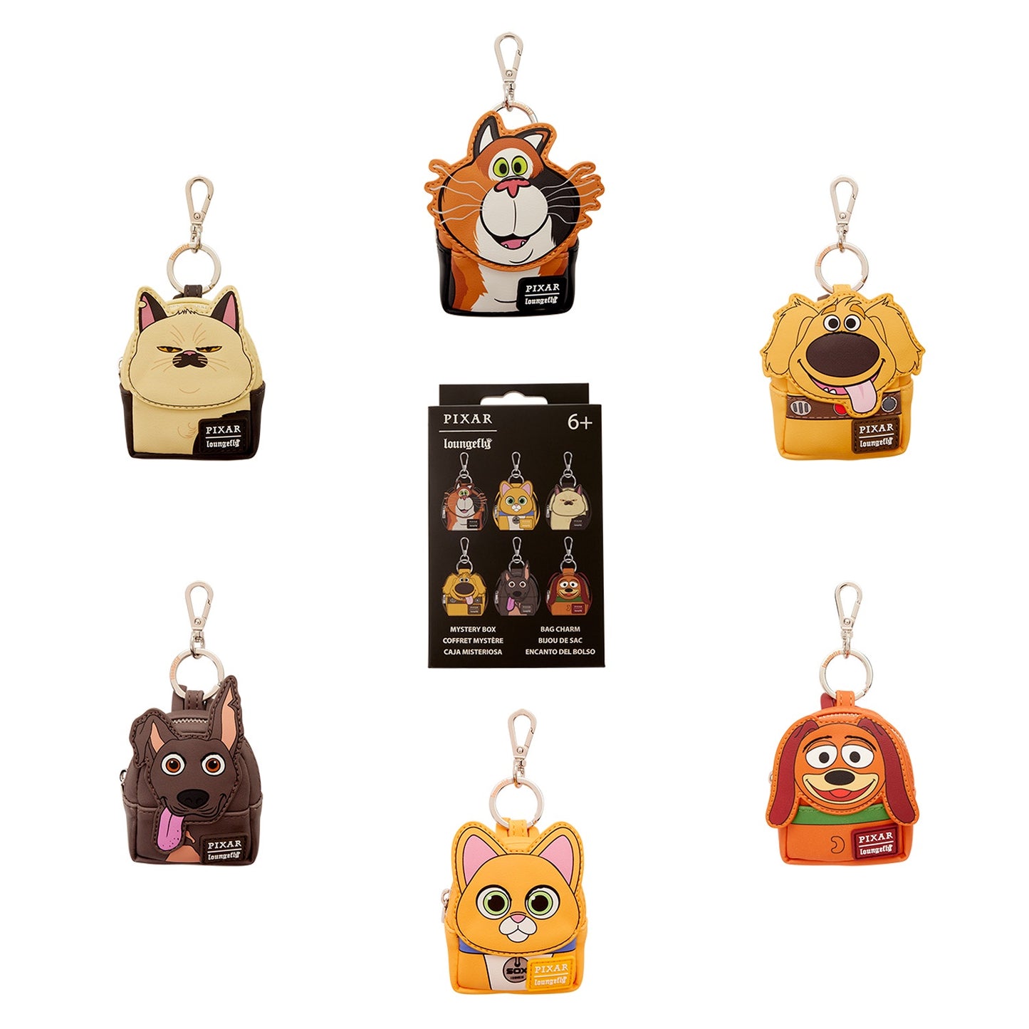 LOUNGEFLY : DISNEY PIXAR - Dogs & Cats Blind Box Mystery Bag Charm