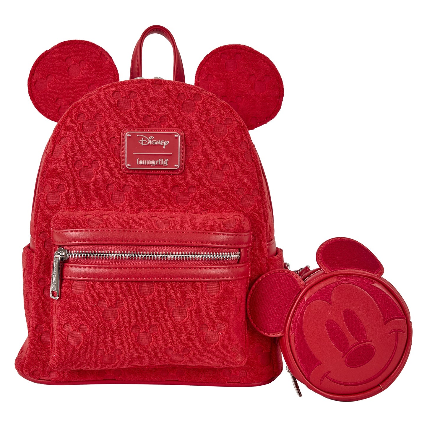 LOUNGEFLY : DISNEY - Mickey Mouse Ears Burnout Mini Backpack