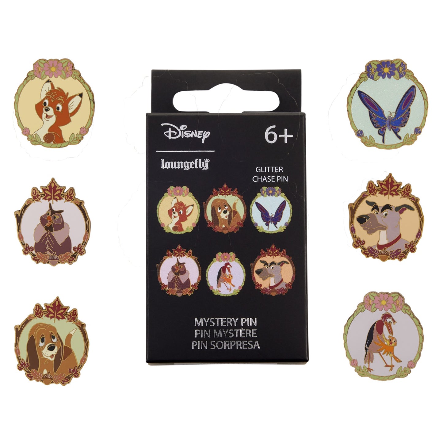 LOUNGEFLY : DISNEY - The Fox & The Hound Frame Mystery Blind Box Pin Badge (1)