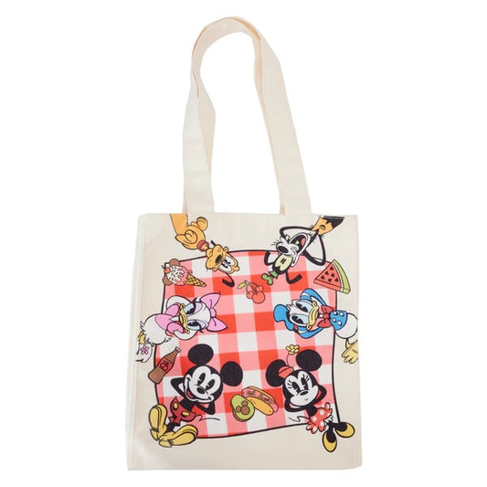 LOUNGEFLY : DISNEY - Mickey and Friends Picnic Canvas Tote Bag