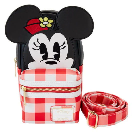 LOUNGEFLY : DISNEY - Minnie Mouse Cup Holder Crossbody Bag