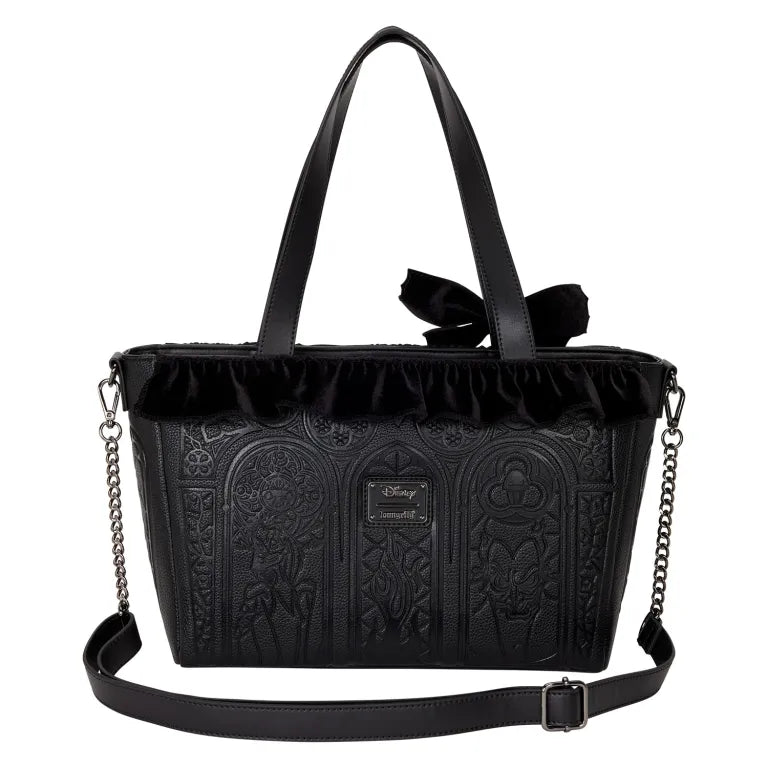LOUNGEFLY : DISNEY - Villains Stained Glass Tote Crossbody Bag