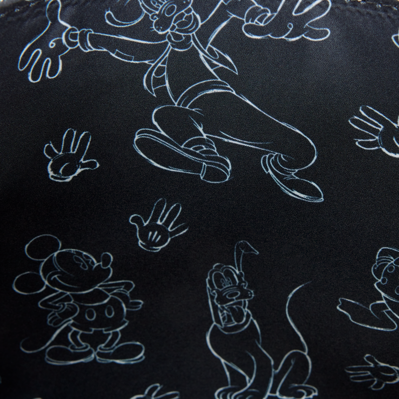 LOUNGEFLY : DISNEY - Mickey Mouse Artist Sketch Crossbody Bag