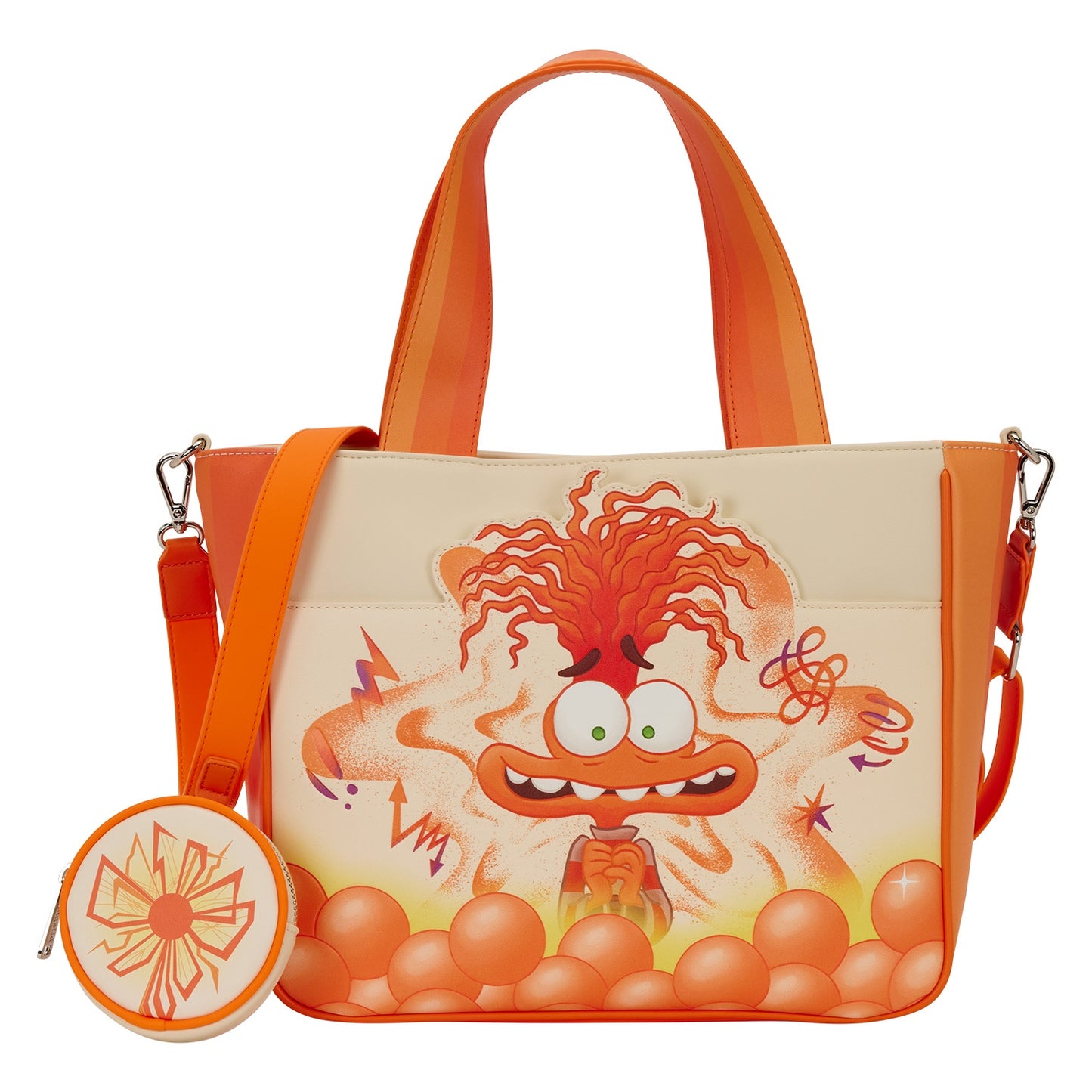 LOUNGEFLY : DISNEY PIXAR - Inside Out 2 Anxiety Tote Bag With Coin Bag