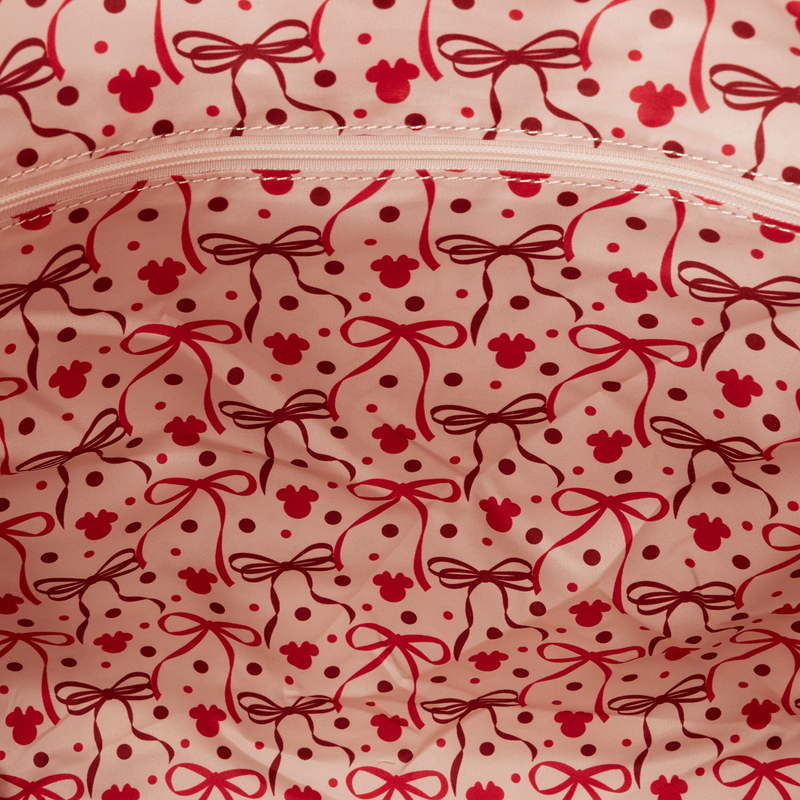 LOUNGEFLY : DISNEY - Minnie Mouse Rock The Dots Cream/Red Tote Bag