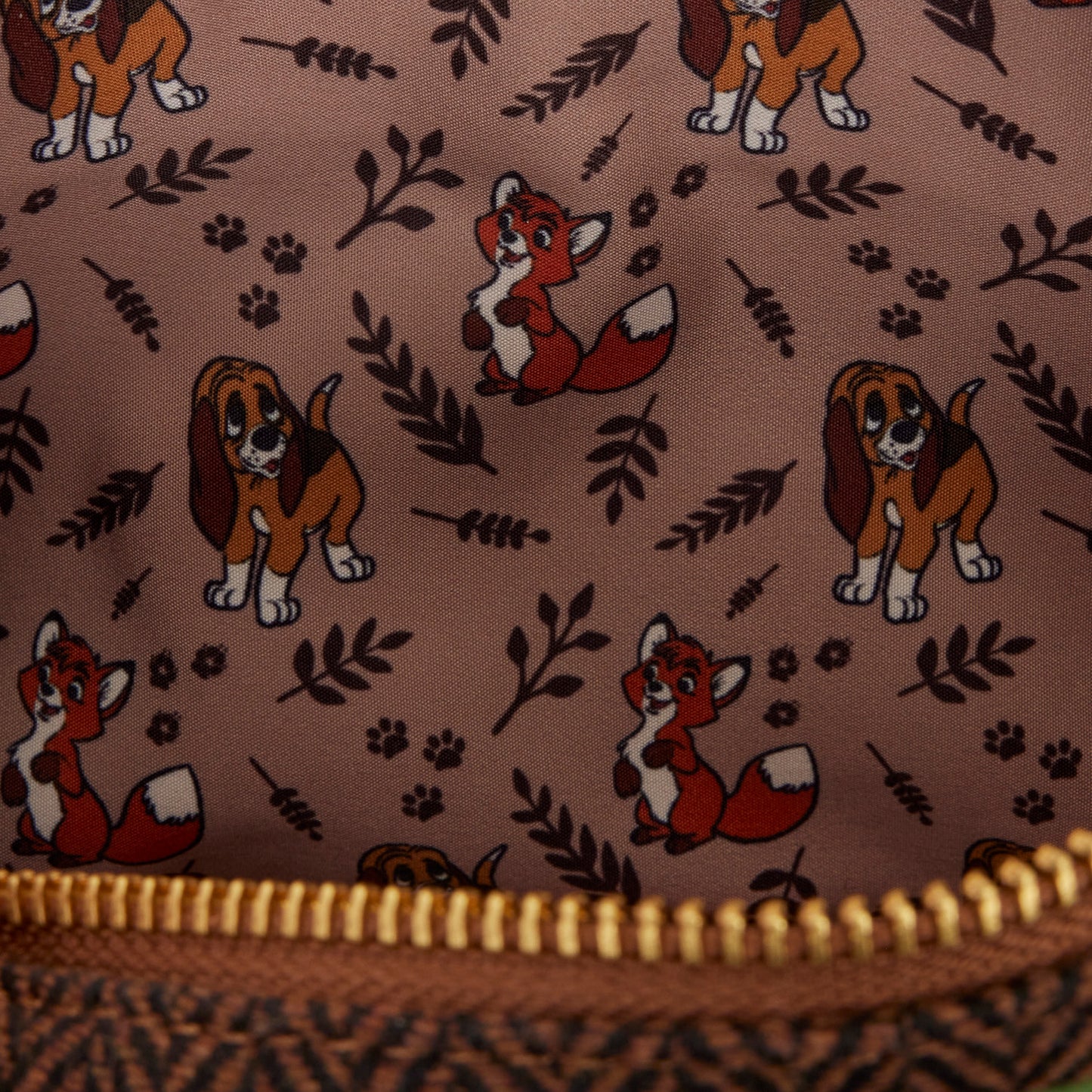 LOUNGEFLY : DISNEY - The Fox & The Hound Tod & Copper Tote Crossbody Bag