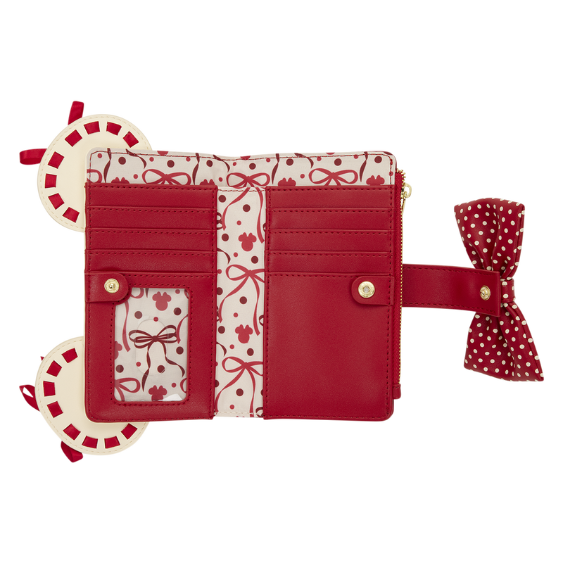 LOUNGEFLY : DISNEY - Minnie Mouse Rock The Dots Cream/Red Purse