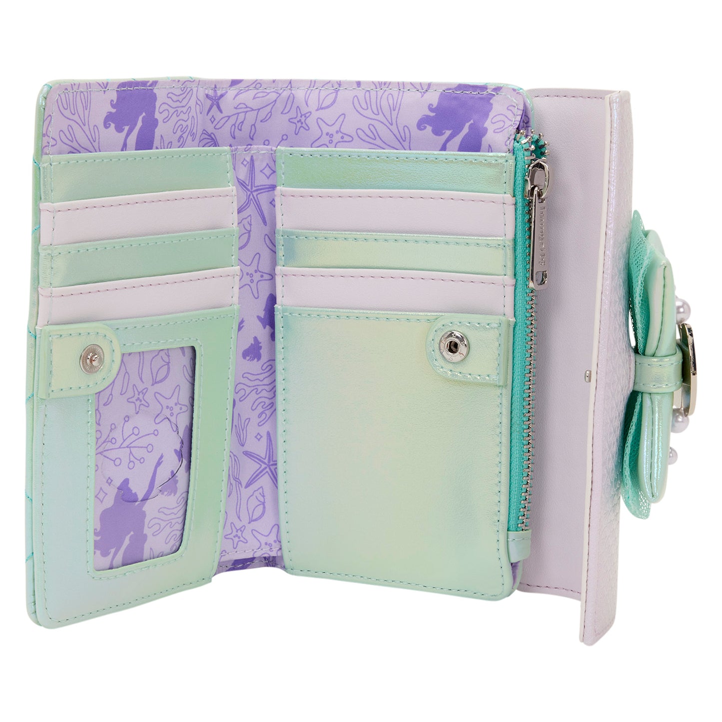 LOUNGEFLY : DISNEY - Little Mermaid Iridescent Pearl Flap Purse