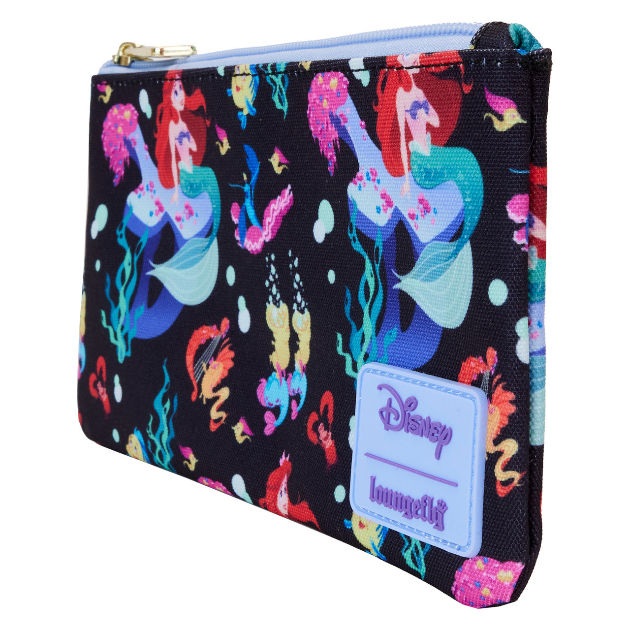 LOUNGEFLY : DISNEY - Little Mermaid Life Is The Bubbles Wristlet Pouch