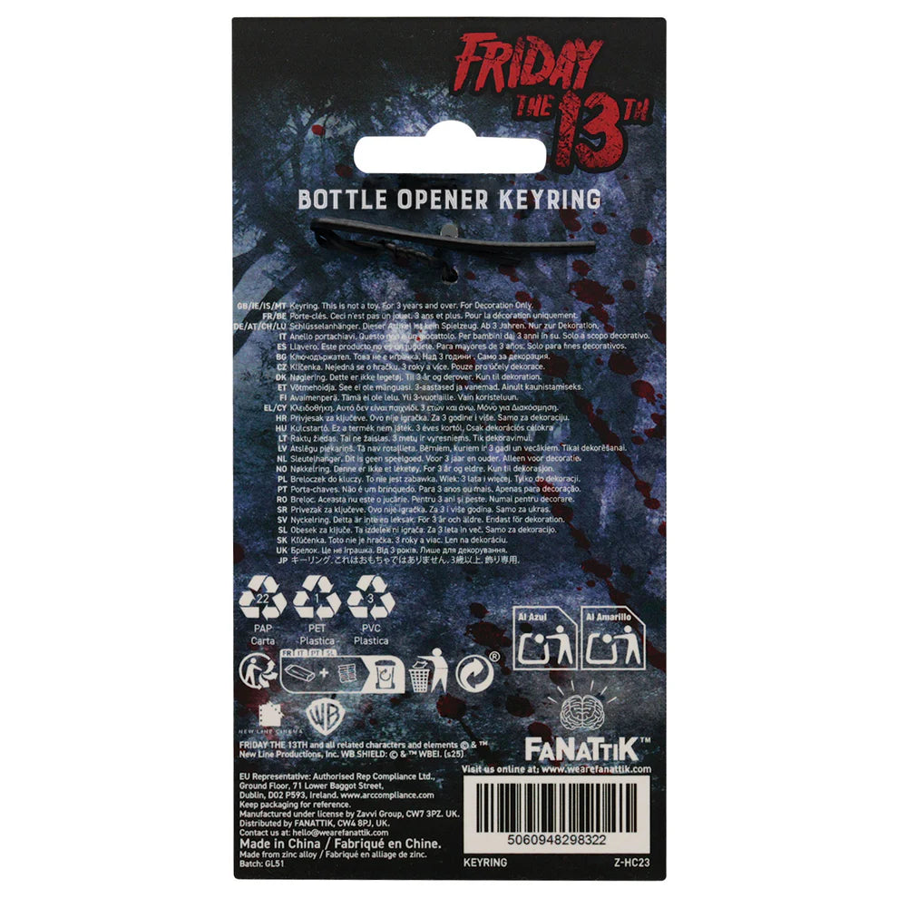 FRIDAY THE 13TH - Hockey Mask Bottle Opener Keyring