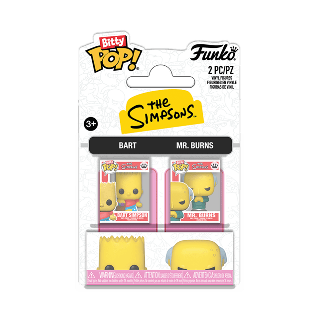 SIMPSONS - Bart Simpson & Mr. Burns Funko Bitty Pop! 2-Pack