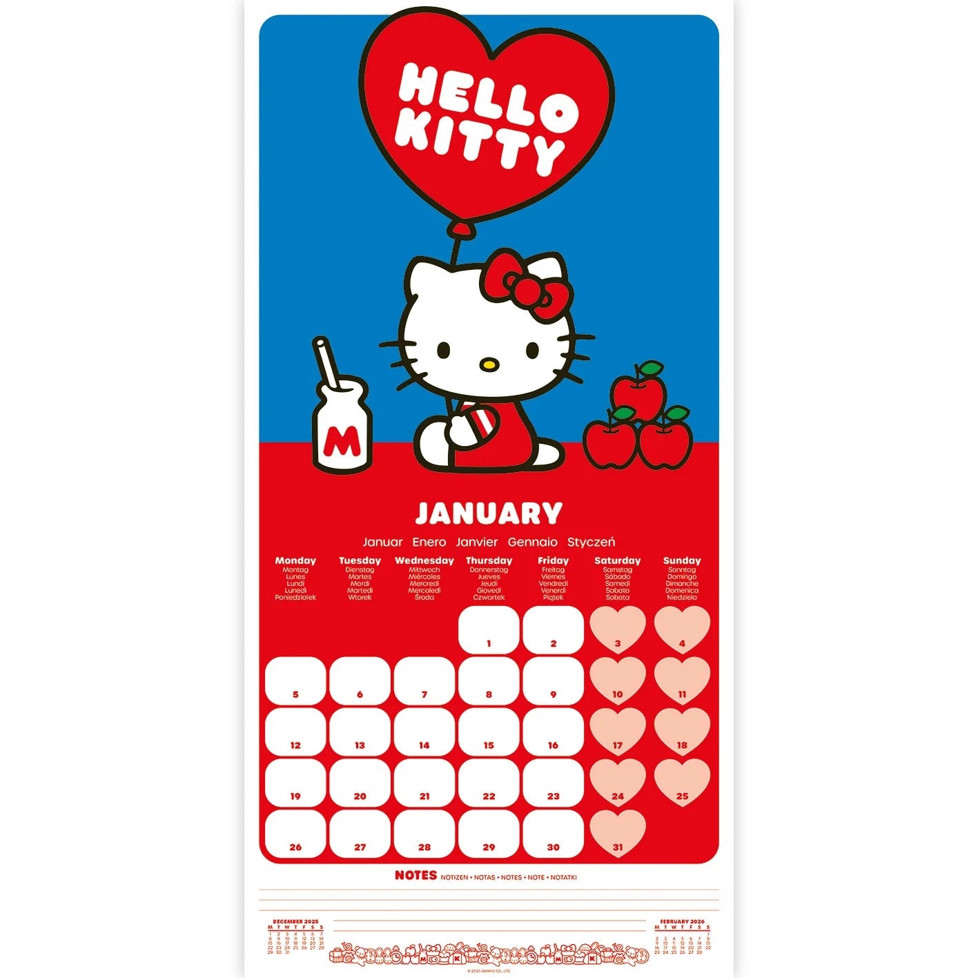 SANRIO - Hello Kitty 2026 Calendar