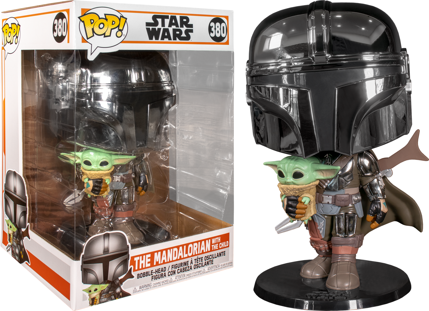 STAR WARS : MANDALORIAN - Mandalorian with Child #380 10" Funko Pop!
