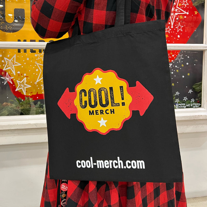 COOL MERCH - Black Logo Tote Bag