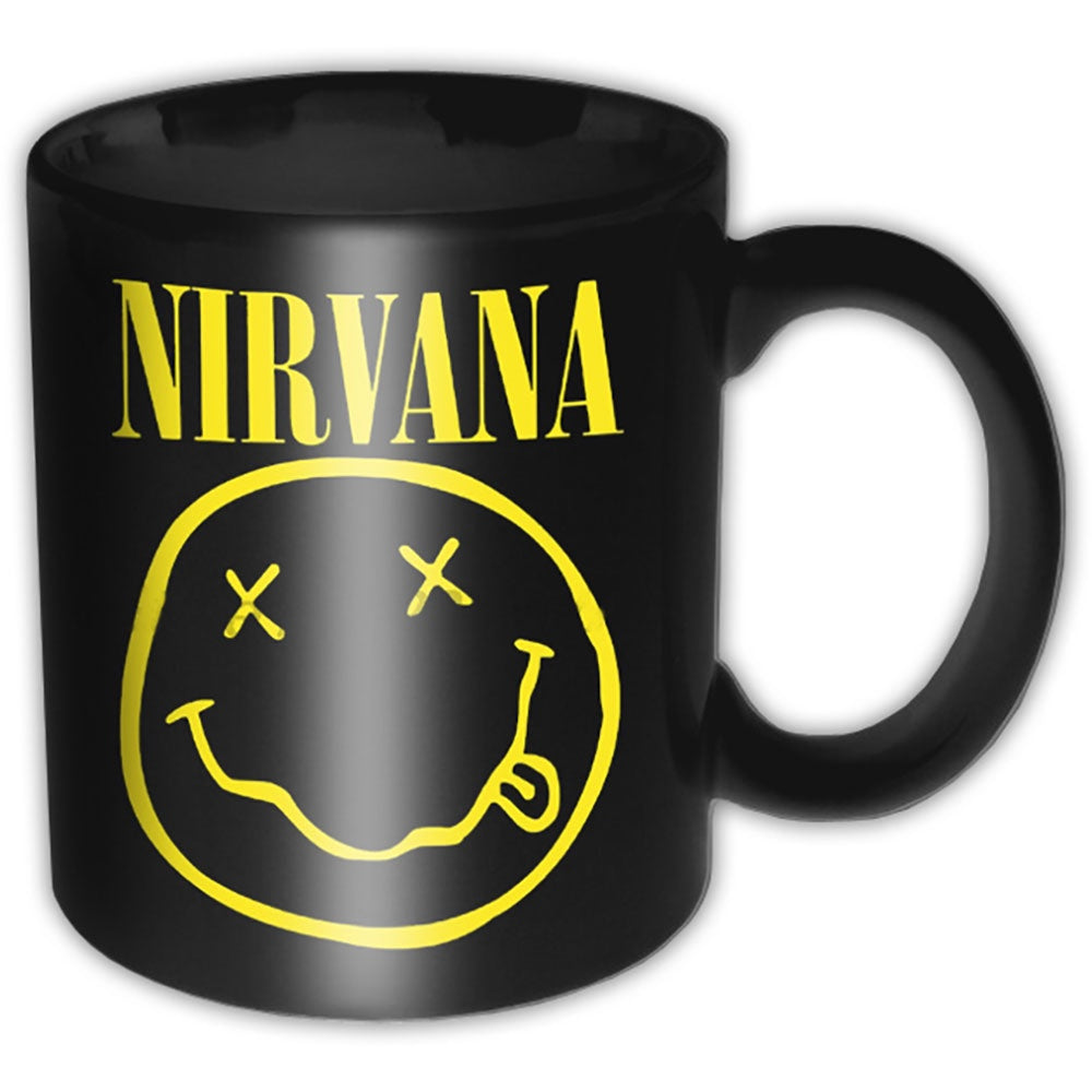 NIRVANA - Smiley Black Unboxed Mug
