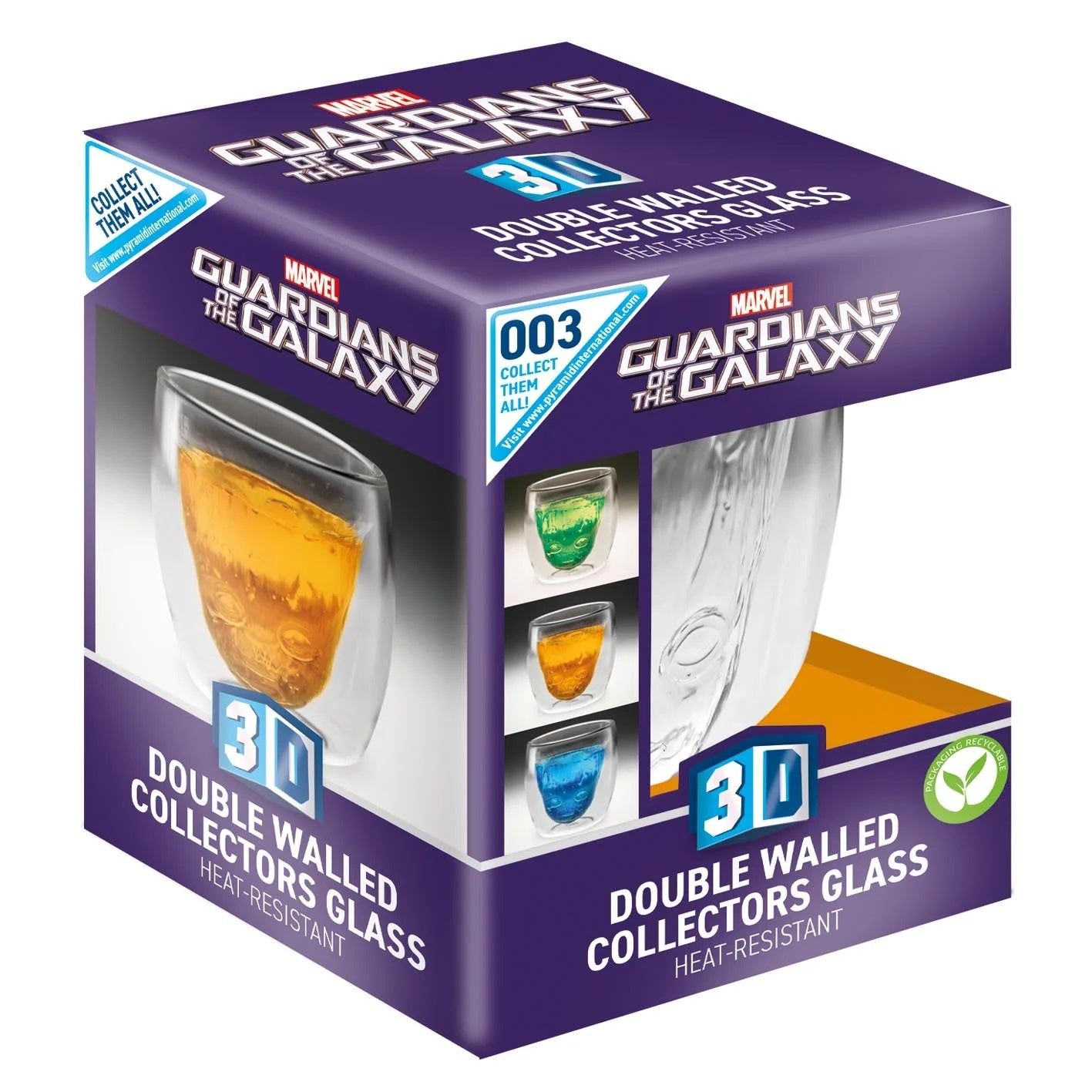 MARVEL : GUARDIANS OF THE GALAXY Groot 3D Feature Glass