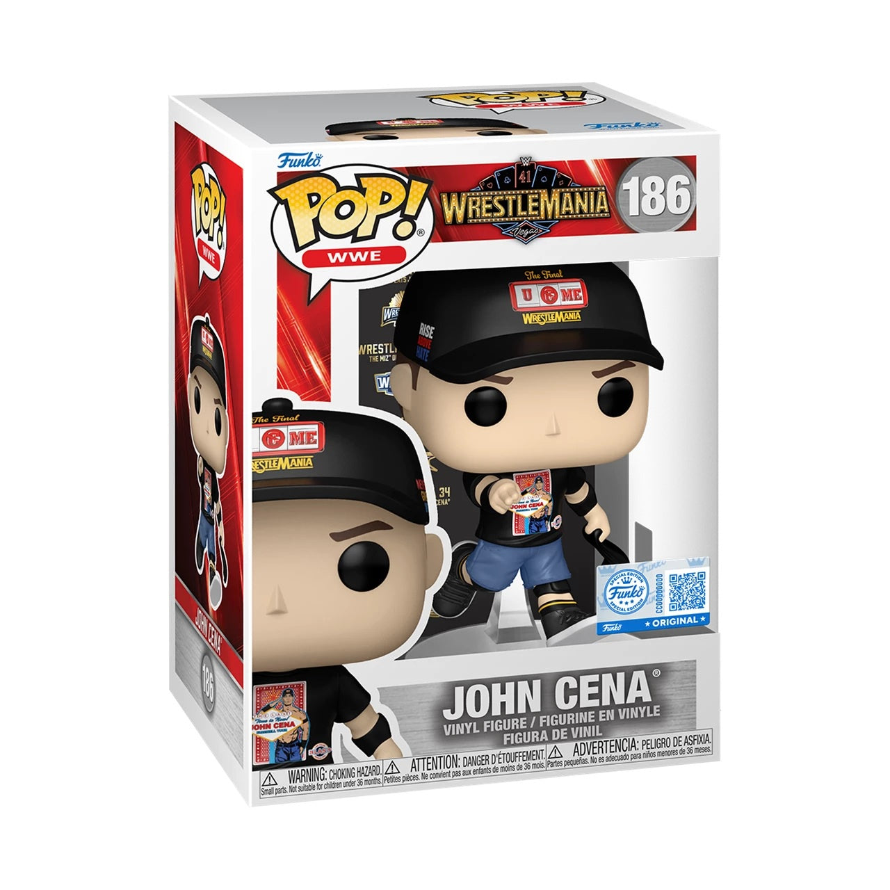 WWE : WRESTLEMANIA - John Cena Limited Edition #186 Funko Pop!