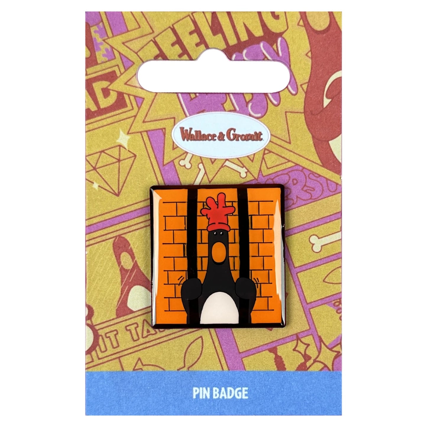 WALLACE & GROMIT - Feathers McGraw Jail Pin Badge