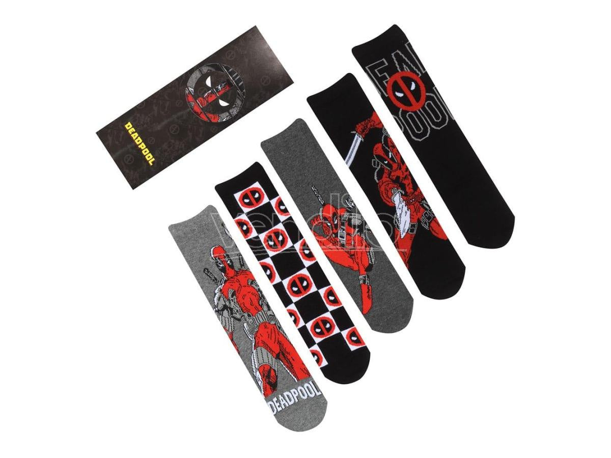 MARVEL : DEADPOOL - 5 Pack Boxed Socks