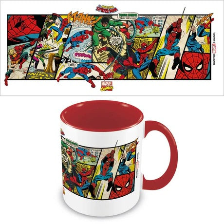 MARVEL : SPIDER-MAN - Comics Panels Red Inner Mug