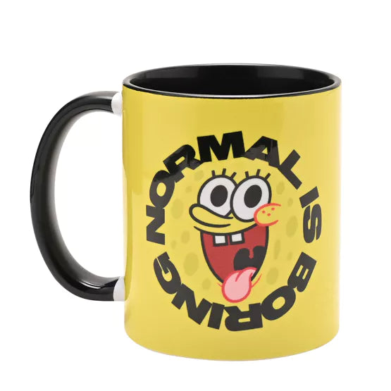 SPONGEBOB SQUAREPANTS - Normal Is Boring Black Inner Mug