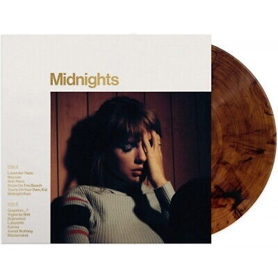 TAYLOR SWIFT - Midnights Mahogany Marbled Vinyl Album