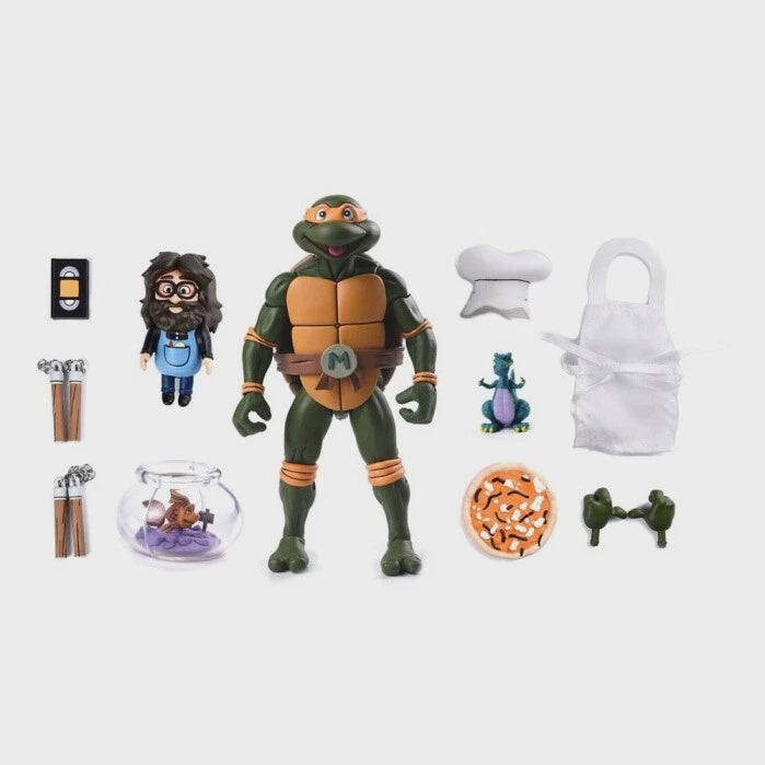 NECA Ultimate Michelangelo VHS - Figurine TMNT Les Tortues Ninja - Neuve Sous Blister