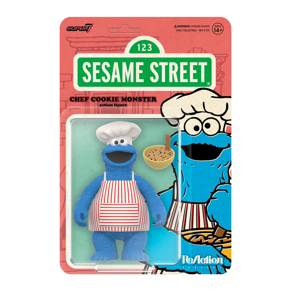SESAME STREET - Chef Cookie Monster Wave 4 ReAction Figure