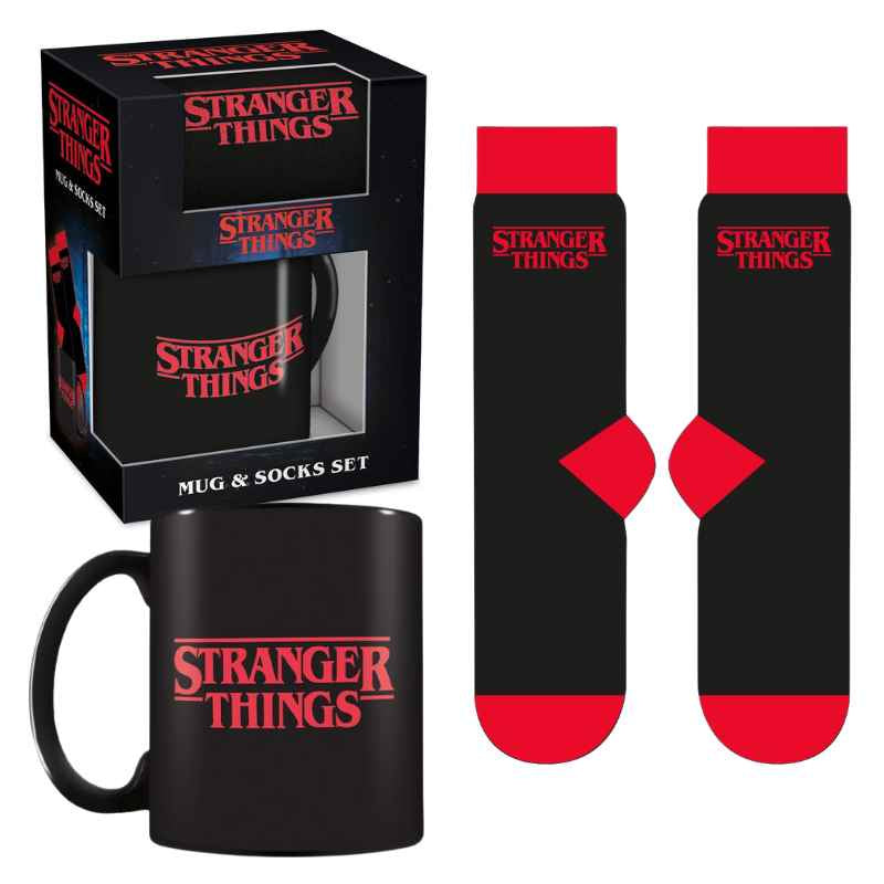 STRANGER THINGS - Logo Mug & Sock Gift Set