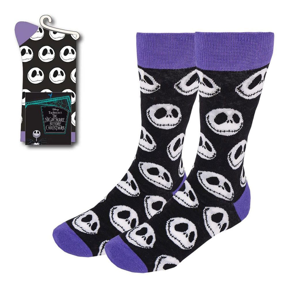 NIGHTMARE BEFORE CHRISTMAS - Jack's Face Purple Socks
