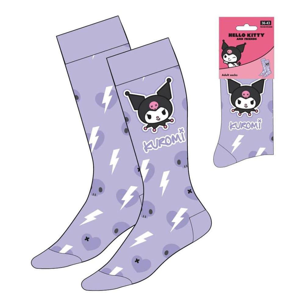 SANRIO - 3.5-8.5/9 Kuromi Purple Socks