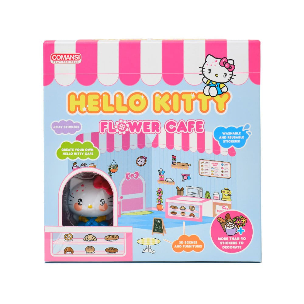 SANRIO : HELLO KITTY - Flower Cafe Stickers & Mini Figure