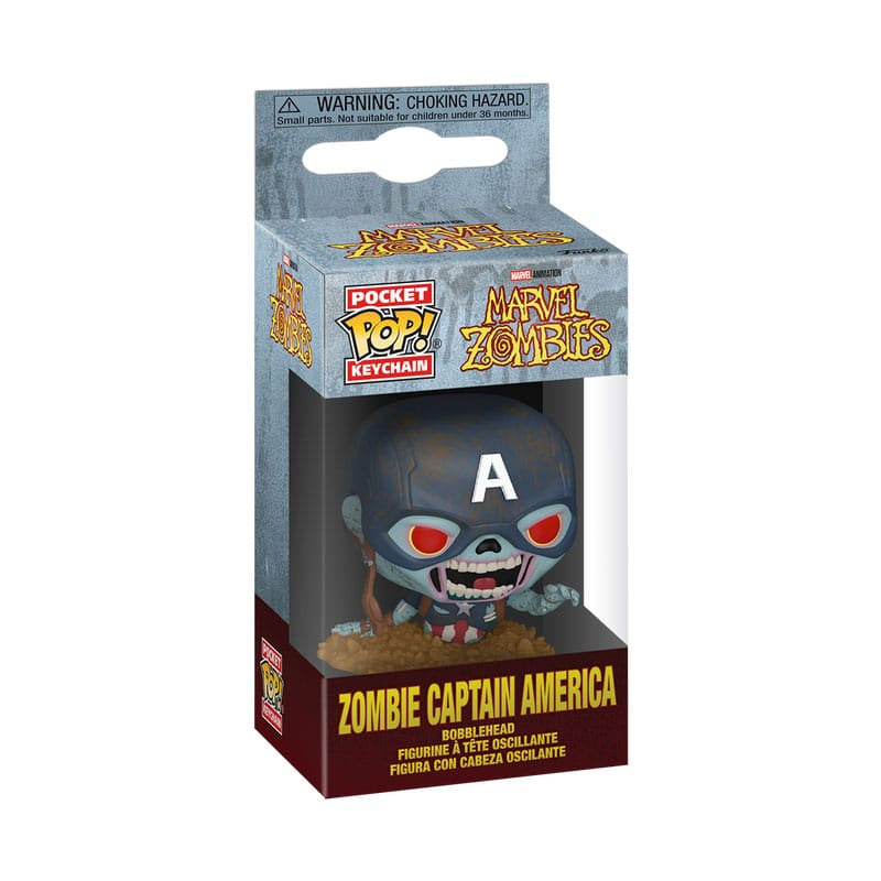 MARVEL ZOMBIES - Zombie Captain America Funko Pocket Pop! Keychain