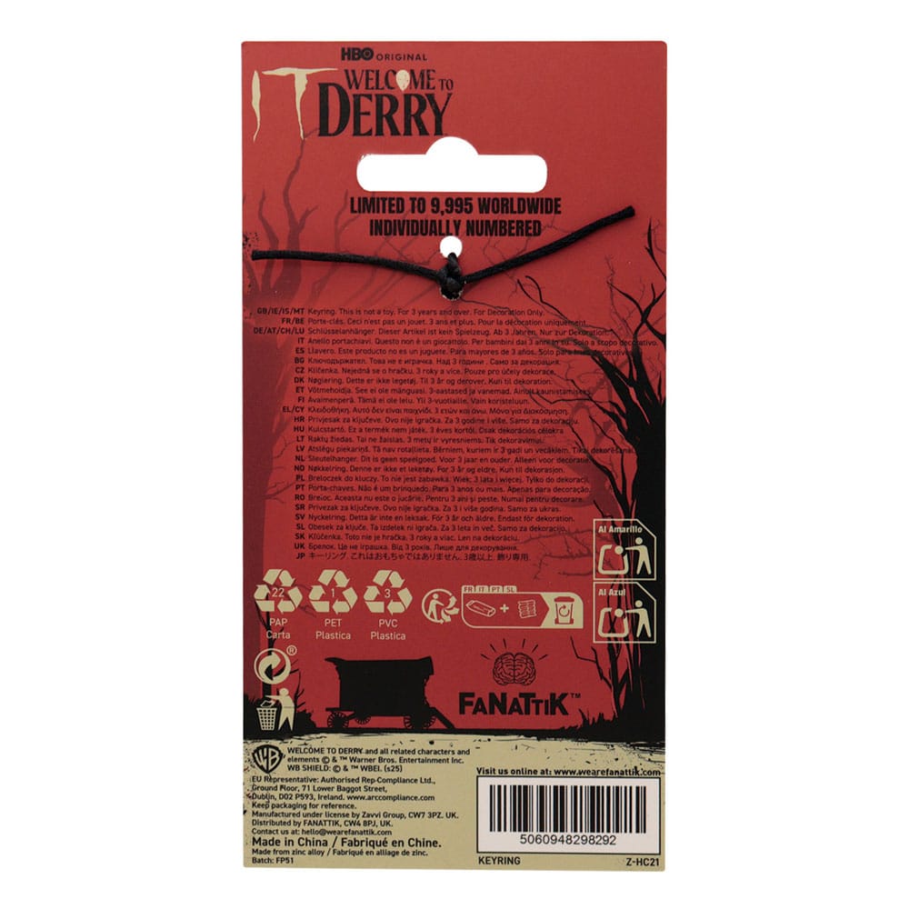 IT : WELCOME TO DERRY - The Losers Limited Edition Keyring