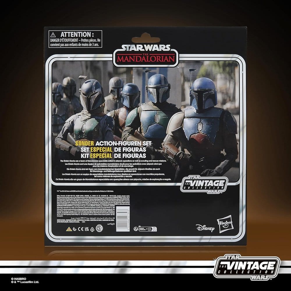 STAR WARS : MANDALORIAN - Mandalorian Shriek-Hawk Vintage Collection Hasbro Kenner 4 Pack Figures Set