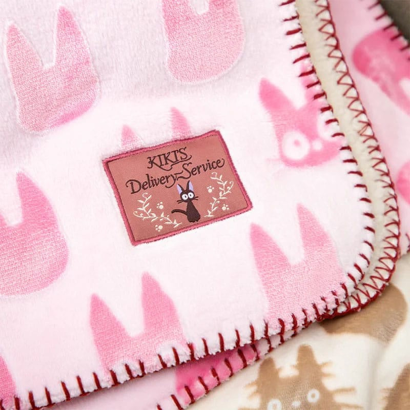 STUDIO GHIBLI - Kiki's Delivery Service Opalised Blanket Jiji Silhouette 70 x 100 cm