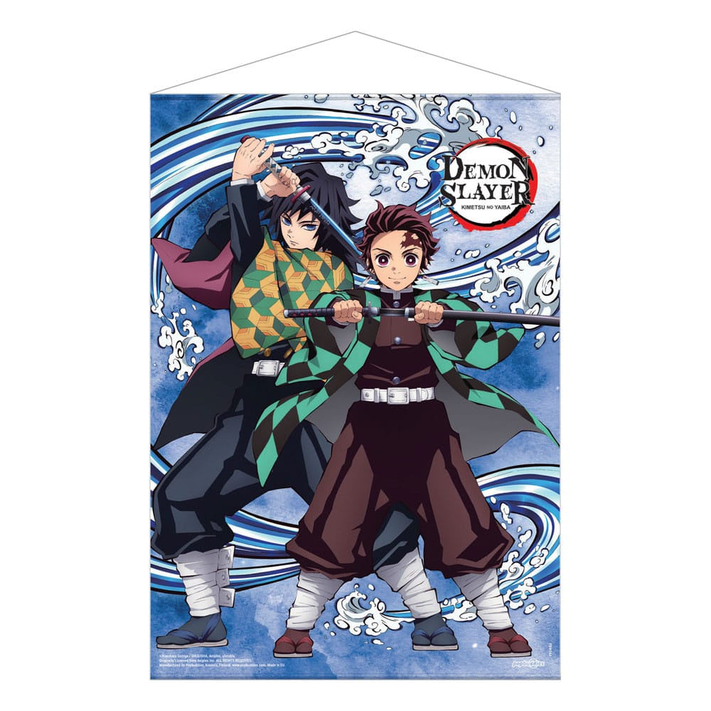 DEMON SLAYER - Tanjiro Kamado and Giyu Tomioka Water Breathing Wallscroll