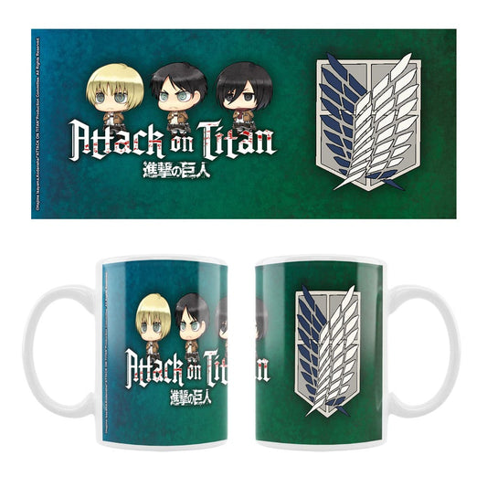 ATTACK ON TITAN - Eren, Mikasa & Armin Chibi Style Mug