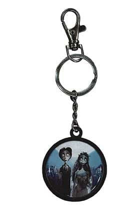 CORPSE BRIDE - Couple & Logo Metal Keyring