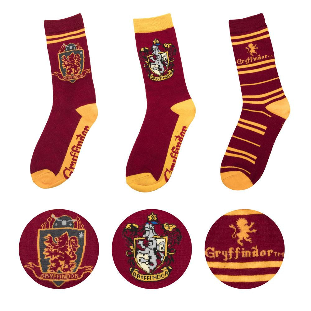 HARRY POTTER - Gryffindor 3-pack socks