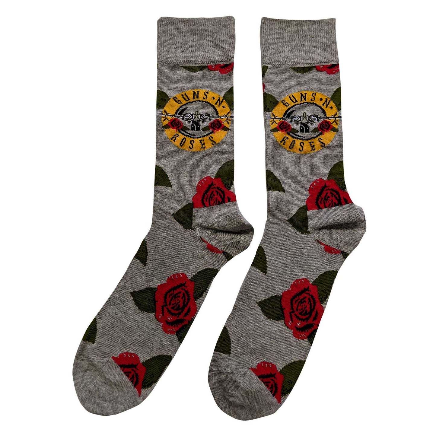 GUNS N' ROSES - Bullet Roses Grey Socks (7 - 11)
