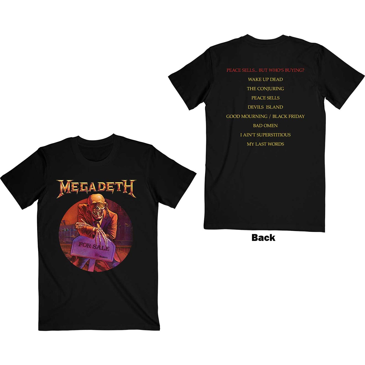 MEGADETH - Peace Sells Backprint T-Shirt
