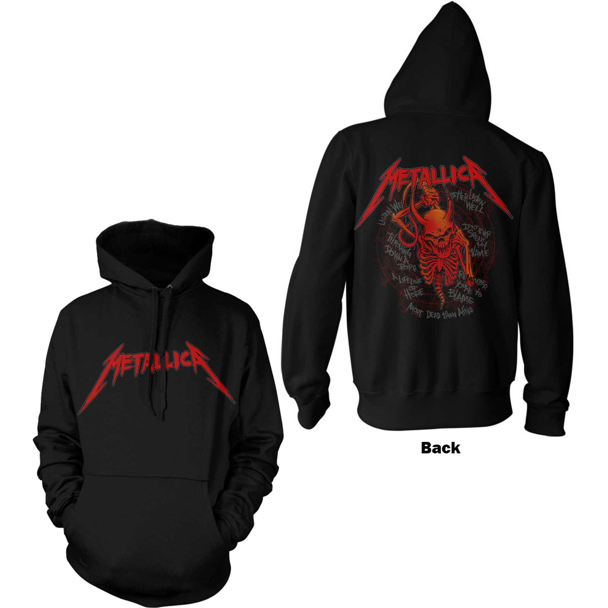 METALLICA - Red Screaming Skull Hoodie