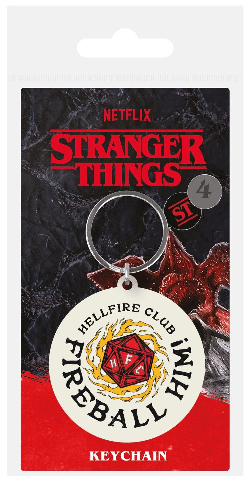 STRANGER THINGS - Fireball Him Rubber Keyring