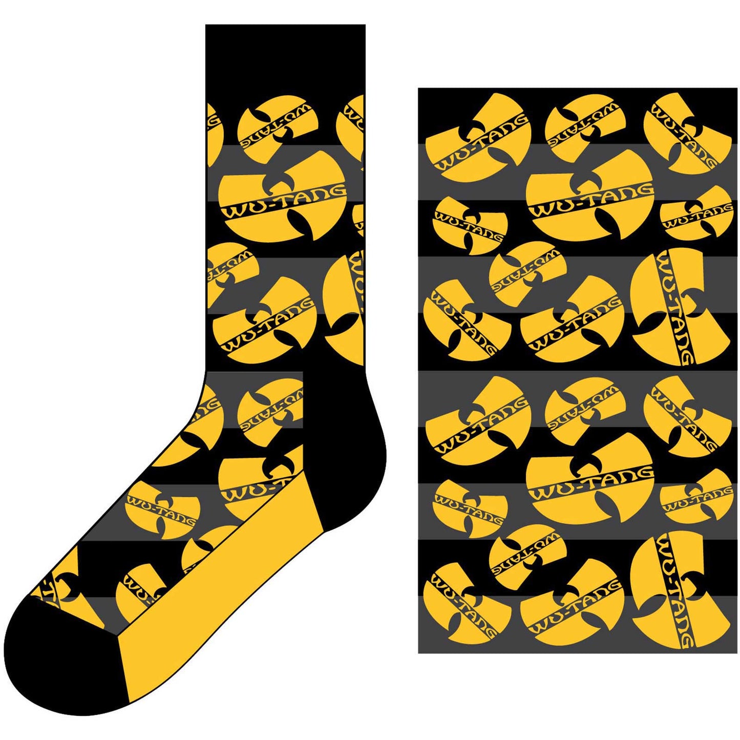 WU-TANG CLAN - Yellow Logos Socks (7 - 11)