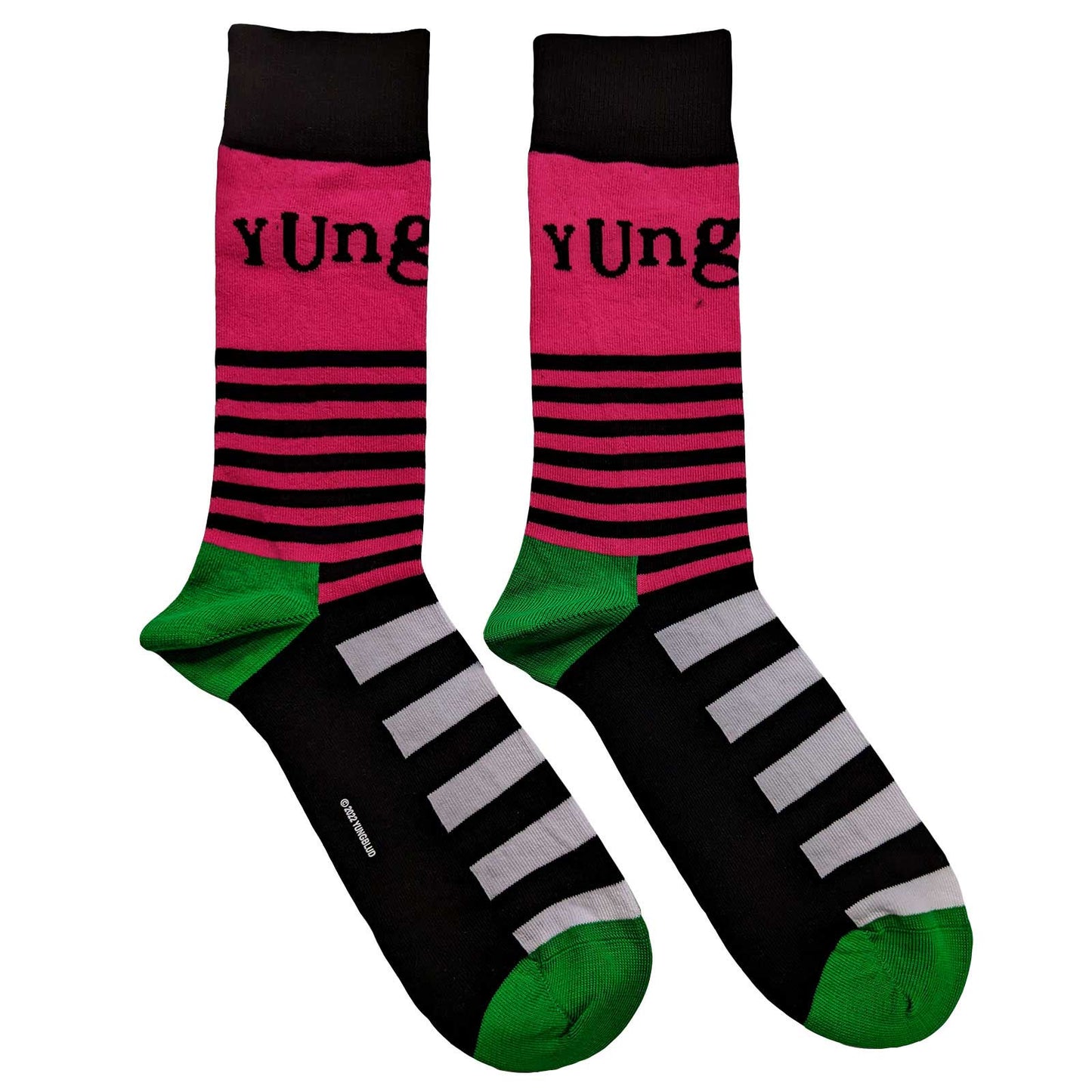 YUNGBLUD - Logo & Stripes Socks (7 - 11)