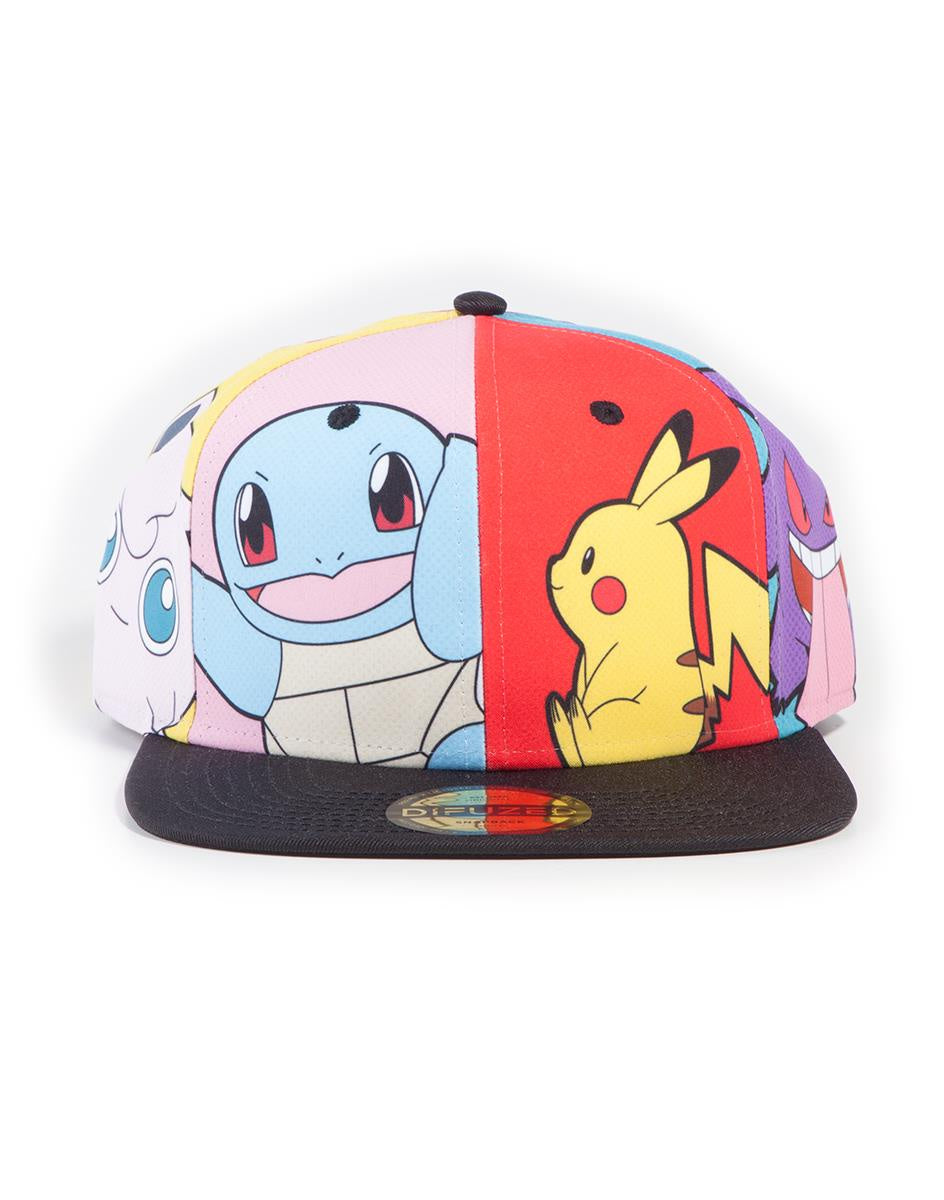 POKEMON - Multi Character Popart Snapback Cap