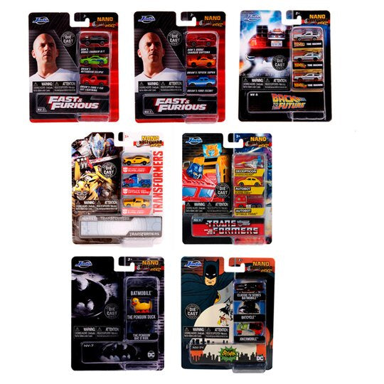 HOLLYWOOD RIDES - Nano 3 Pack Diecast Cars